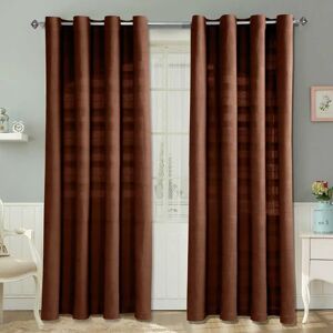 Homescapes Cotton Rajput Ribbed Curtain Pair - Curtains Homescapes Cotton Rajput Ribbed Curtain Pair - Curtains