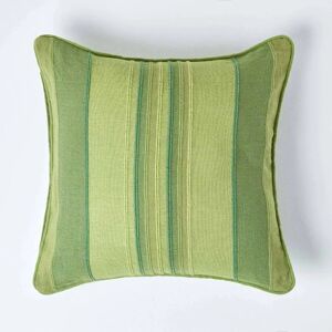 Homescapes Cotton Striped Green Cushion Cover - Cushion Cover Homescapes Cotton Striped Green Cushion Cover - Cushion Cover