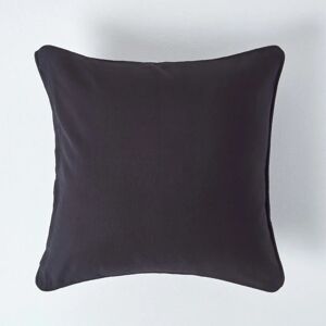 Homescapes Cotton Cushion Cover - Plain Black - Cushion Cover Homescapes Cotton Cushion Cover - Plain Black - Cushion Cover
