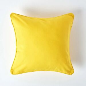 Homescapes Cotton Yellow Cushion Cover - 60x60cm - Cushion Cover Homescapes Cotton Yellow Cushion Cover - 60x60cm - Cushion Cover