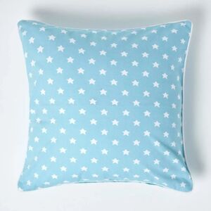 Homescapes Cotton Stars Cushion Cover - 60x60cm Blue Stars Homescapes Cotton Stars Cushion Cover - 60x60cm Blue Stars