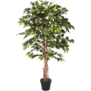 Homescapes Green Ficus Tree - 120cm Lifelike Artificial Plant Homescapes Green Ficus Tree - 120cm Lifelike Artificial Plant