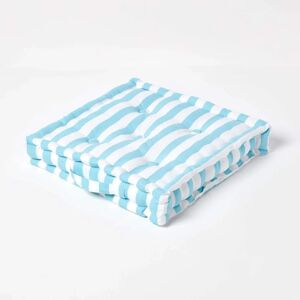 Homescapes Blue Cotton Floor Cushion - Floor Cushion Homescapes Blue Cotton Floor Cushion - Floor Cushion