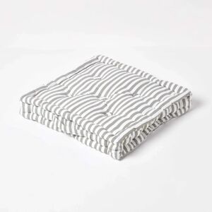 Homescapes Light Grey Cotton Floor Cushion - Floor Cushion Homescapes Light Grey Cotton Floor Cushion - Floor Cushion