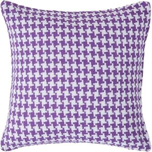 Homescapes Purple Houndstooth Cotton Cushion Cover - 60cm x 60cm Homescapes Purple Houndstooth Cotton Cushion Cover - 60cm x 60cm