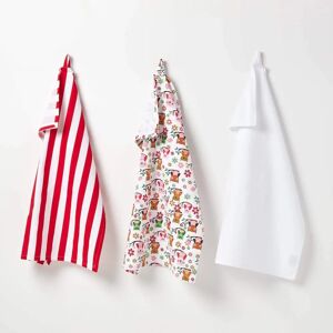 Homescapes Red Owls Cotton Tea Towels Set - Tea Towels Homescapes Red Owls Cotton Tea Towels Set - Tea Towels