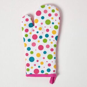 Homescapes Multi Colour Polka Dot Cotton Oven Glove - Oven Glove Homescapes Multi Colour Polka Dot Cotton Oven Glove - Oven Glove