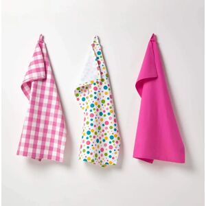 Homescapes Multi Colour Polka Dot Cotton Tea Towels Set Of Three - Tea Towels Homescapes Multi Colour Polka Dot Cotton Tea Towels Set Of Three - Tea Towels