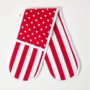 Homescapes Red Polka Dot Cotton Oven Glove - Oven Glove Homescapes Red Polka Dot Cotton Oven Glove - Oven Glove