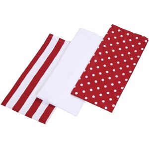 Homescapes Red Polka Dot Cotton Tea Towels Set Of Three - Tea Towels Homescapes Red Polka Dot Cotton Tea Towels Set Of Three - Tea Towels