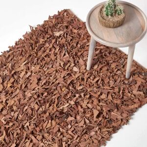 Homescapes Dallas Leather Shaggy Rug - Rug Homescapes Dallas Leather Shaggy Rug - Rug