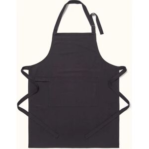 Homescapes Black Cotton Apron with Large Pocket - Unisex Kitchen Accessory Homescapes Black Cotton Apron with Large Pocket - Unisex Kitchen Accessory