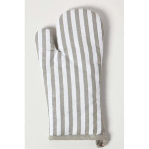 Homescapes Grey Stripe Cotton Oven Glove - Oven Glove Homescapes Grey Stripe Cotton Oven Glove - Oven Glove