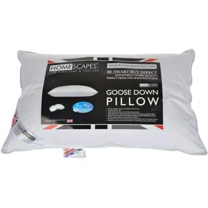 Homescapes Goose Down Pillow - White - Unisex Homescapes Goose Down Pillow - White - Unisex