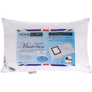 Homescapes Homescapes Microfibre Music Pillow with Speakers - Soft/Medium - White - Pillow Homescapes Homescapes Microfibre Music Pillow with Speakers - Soft/Medium - White - Pillow