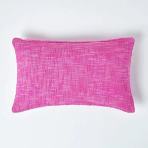 Homescapes Pink Cotton Cushion Cover - 30x50cm - Cushion Cover Homescapes Pink Cotton Cushion Cover - 30x50cm - Cushion Cover