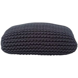 Homescapes Black Cotton Knitted Floor Cushion - Floor Cushion Homescapes Black Cotton Knitted Floor Cushion - Floor Cushion