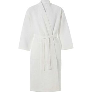 Homescapes Cotton Waffle Bathrobe - Large, White, Shawl Collar Homescapes Cotton Waffle Bathrobe - Large, White, Shawl Collar