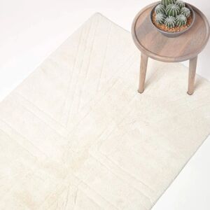 Homescapes Model - Ivory Cream Cotton Rug with Union Jack - Rug Homescapes Model - Ivory Cream Cotton Rug with Union Jack - Rug