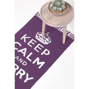 Homescapes Keep Calm And Carry On Rug Purple White - Rug Homescapes Keep Calm And Carry On Rug Purple White - Rug