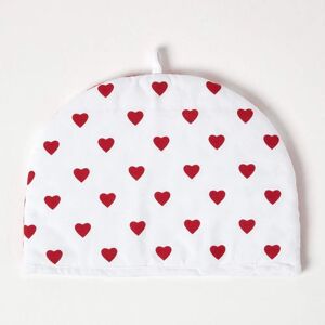 Homescapes Red Hearts Double Tea Cosy - Tea Type Homescapes Red Hearts Double Tea Cosy - Tea Type