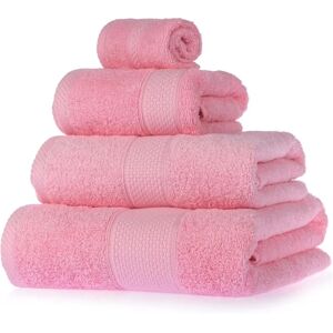 Homescapes Pink 4-Piece Set - Towel Set Homescapes Pink 4-Piece Set - Towel Set