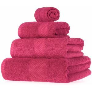 Homescapes Raspberry 4 Piece Set - Towel Set Homescapes Raspberry 4 Piece Set - Towel Set