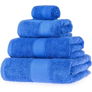 Homescapes Royal Blue 4-Piece Towel Set - Bath用品 Homescapes Royal Blue 4-Piece Towel Set - Bath用品