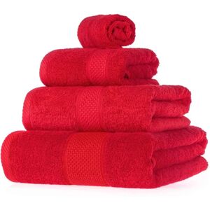 Homescapes Red 4 Piece Set Turkish Cotton - Towel Set Homescapes Red 4 Piece Set Turkish Cotton - Towel Set