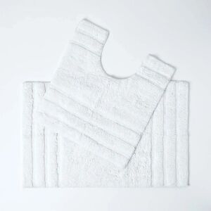 Homescapes White Bath & Pedestal Set - Luxury Bath Mat Homescapes White Bath & Pedestal Set - Luxury Bath Mat