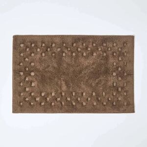 Homescapes Cotton Check Border Bath Mat - Bath Mat Homescapes Cotton Check Border Bath Mat - Bath Mat