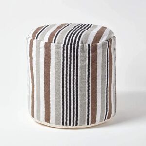 Homescapes Grey Black White Stripe Bean Filled Pouffe - Pouffe Homescapes Grey Black White Stripe Bean Filled Pouffe - Pouffe