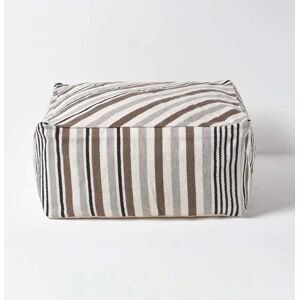 Homescapes Grey Black White Stripe Pouffe - Pouffe Homescapes Grey Black White Stripe Pouffe - Pouffe