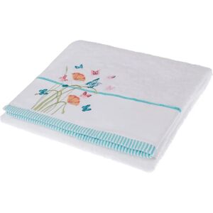 Homescapes Turkish Cotton Butterfly White Towel - Bath Towel Homescapes Turkish Cotton Butterfly White Towel - Bath Towel