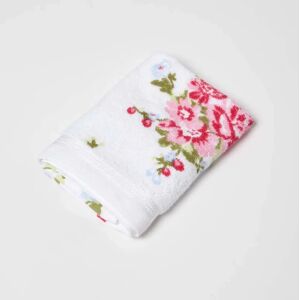 Homescapes White Floral Cotton Hand Towel - Towel Homescapes White Floral Cotton Hand Towel - Towel