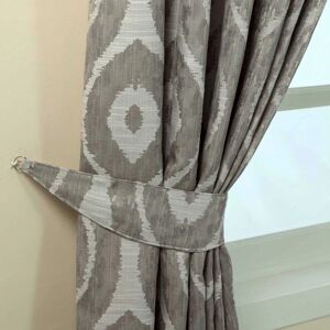 Homescapes Grey Ikat Jacquard Curtain Tie Back Pair - Curtain Tie Back Homescapes Grey Ikat Jacquard Curtain Tie Back Pair - Curtain Tie Back
