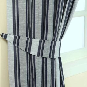 Homescapes Blue Modern Stripe Jacquard Curtain Tie Back - Curtain Tie Back Homescapes Blue Modern Stripe Jacquard Curtain Tie Back - Curtain Tie Back