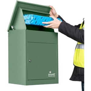 Homescapes Medium SMART PARCEL BOX - Parcel Delivery Box - Green Homescapes Medium SMART PARCEL BOX - Parcel Delivery Box - Green