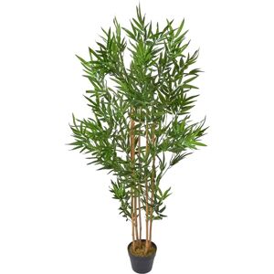 Homescapes Green 5ft Bamboo Tree Artificial Plant with Pot - Artificial Tree Homescapes Green 5ft Bamboo Tree Artificial Plant with Pot - Artificial Tree