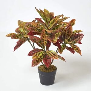 Homescapes Red Artificial Croton Plant - 65cm - Indoor Decor Homescapes Red Artificial Croton Plant - 65cm - Indoor Decor