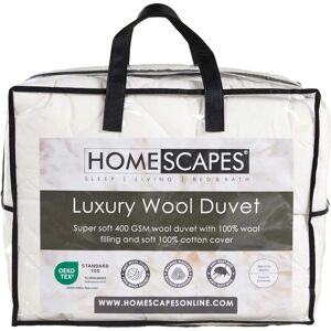 Homescapes Single Wool Duvet - Hypoallergenic, Washable, 135x200 cm Homescapes Single Wool Duvet - Hypoallergenic, Washable, 135x200 cm