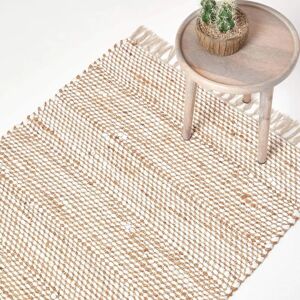 Homescapes Horizon Neutral Chevron Hemp Chindi Rug - Rug Homescapes Horizon Neutral Chevron Hemp Chindi Rug - Rug