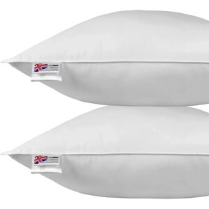 Homescapes Duck Feather & Down Pillow - 80x80cm - White - Supportive Homescapes Duck Feather & Down Pillow - 80x80cm - White - Supportive