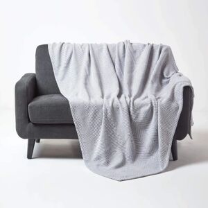 Homescapes Halden Grey Cotton Throw - Throw Blanket Homescapes Halden Grey Cotton Throw - Throw Blanket
