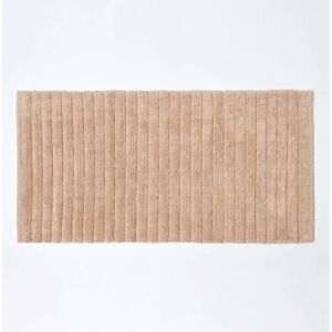 Homescapes Beige Ribbed Cotton Spa Bath Mat - Bath Mat Homescapes Beige Ribbed Cotton Spa Bath Mat - Bath Mat