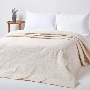 Homescapes Florentina Cream Cotton Rich Floral Bedspread - Bedspread Homescapes Florentina Cream Cotton Rich Floral Bedspread - Bedspread