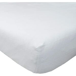 Homescapes White Brushed Cotton Fitted Sheet - Single Homescapes White Brushed Cotton Fitted Sheet - Single