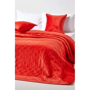 Homescapes Burnt Orange Velvet Bedspread - Bedspread Homescapes Burnt Orange Velvet Bedspread - Bedspread