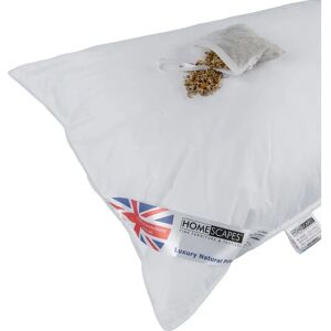 Homescapes Microfibre Camomile Pillow with Dried Camomile Insert - Unisex Homescapes Microfibre Camomile Pillow with Dried Camomile Insert - Unisex