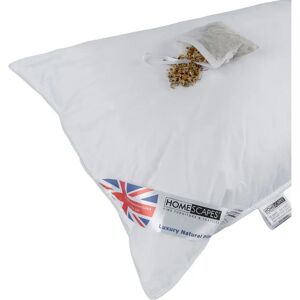 Homescapes Goose Feather & Down Camomile Pillow - White - Supportive & Relaxing Homescapes Goose Feather & Down Camomile Pillow - White - Supportive & Relaxing